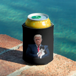 Porta-lata Gato Trump 2024 MAGA Divertido Gato Trump