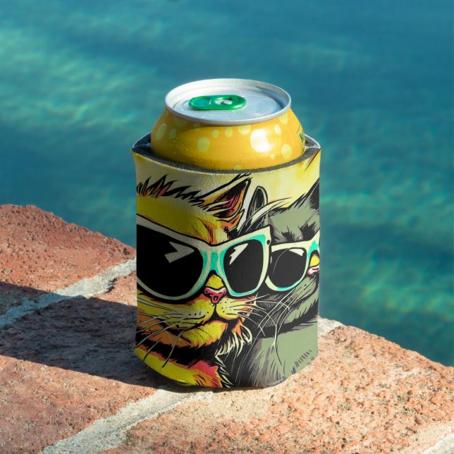 Porta-lata Gatos com língua (Piscina in situ)