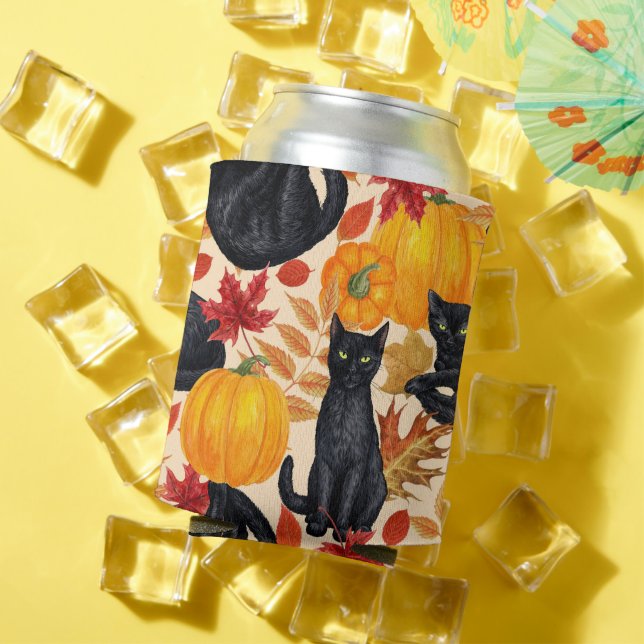 Porta-lata Gatos e abóboros pretos (Verão in situ)