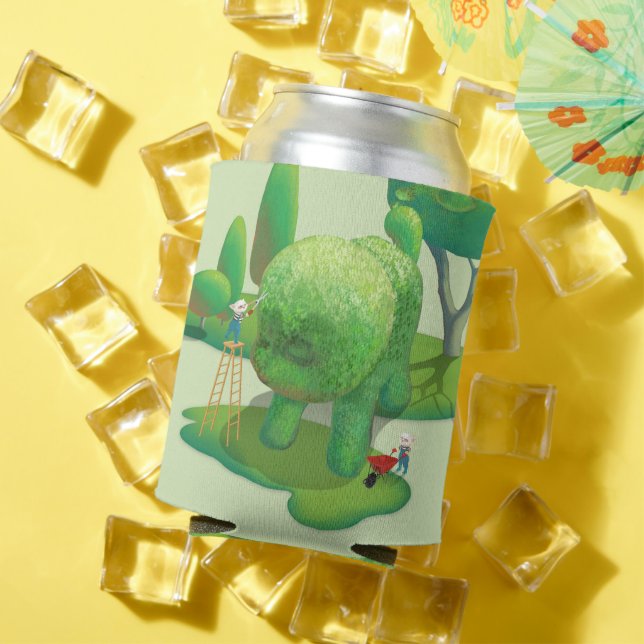 Porta-lata Gatos-jardineiros e animais verdes (Verão in situ)