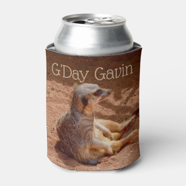 Porta-lata G'Day Gavin Meerkat Stubby Cooler (Can Front)