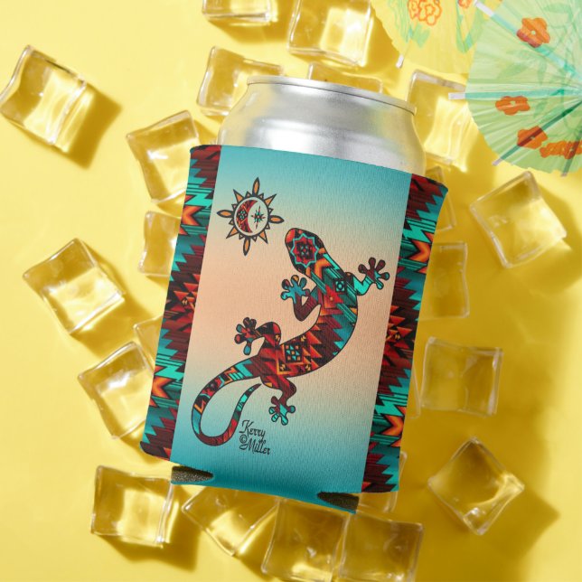 Porta-lata Gecko Lizard E Sun Conseguem Resfriar (Verão in situ)