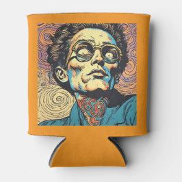 Porta-lata Gemini said Psychedelic Comic Man Headshot Custom