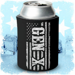 Porta-lata Gen X Gen Xer Generation X American Flag Gen X