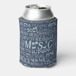 Porta-lata Genres de Música Palavras Colagem de bebidas perso