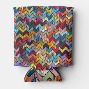 Porta-lata Geométrica Tribal Bordada por Etnia