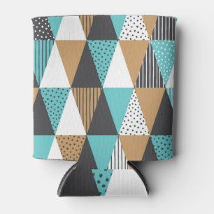 Porta-lata Geométrico de Vintage: Ilustração de Abstrato.