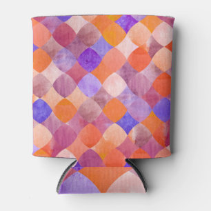 Porta-lata Geométrico em aquarela, escamas árabes.