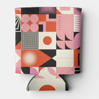 Porta-lata Geométrico escandinavo: Padrão Trabalho de arte co