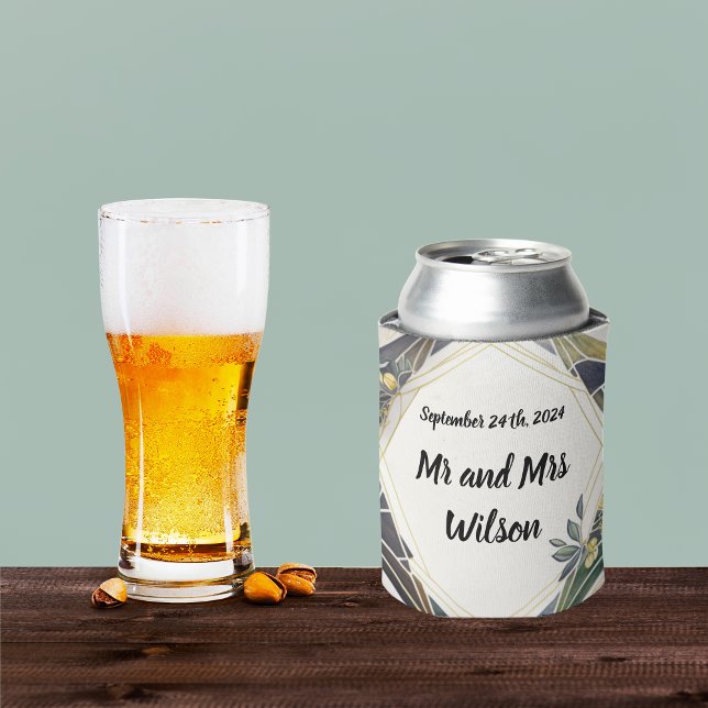 Porta-lata Geométrico Moderno com Flores Pequenas (Criador carregado)