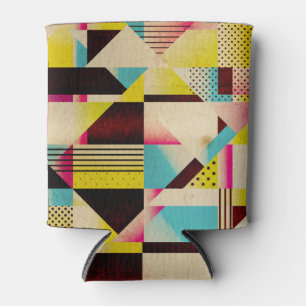 Porta-lata Geométrico Retroativo: Fundo do Padrão de Abstrato