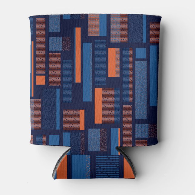 Porta-lata Geométrico urbano, padrão sem costura moderno (Frente)