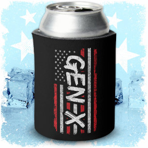 Porta-lata Geração X American Flag Orud Gen Xer Gen X