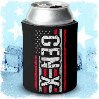 Porta-lata Geração X Gen Xer American Flag Gen X