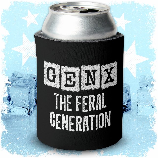 Porta-lata Geração X Gen Xer Gen X Geração Feral (Criador carregado)