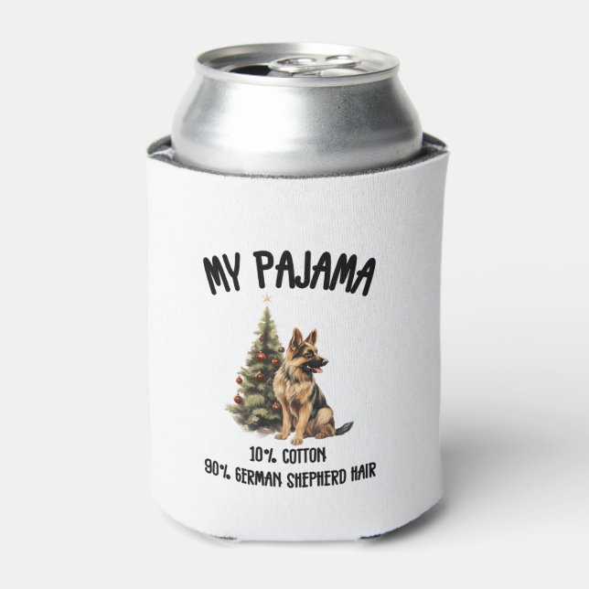 Porta-lata German shepherd e Natal, Design de Cachorro Engraç (Can Front)