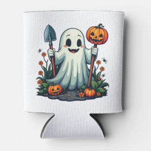 Porta-lata Ghost Pumpkin do Jardim de Outono de Spookeen