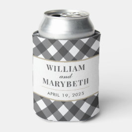 Porta-lata Gingham Wedding