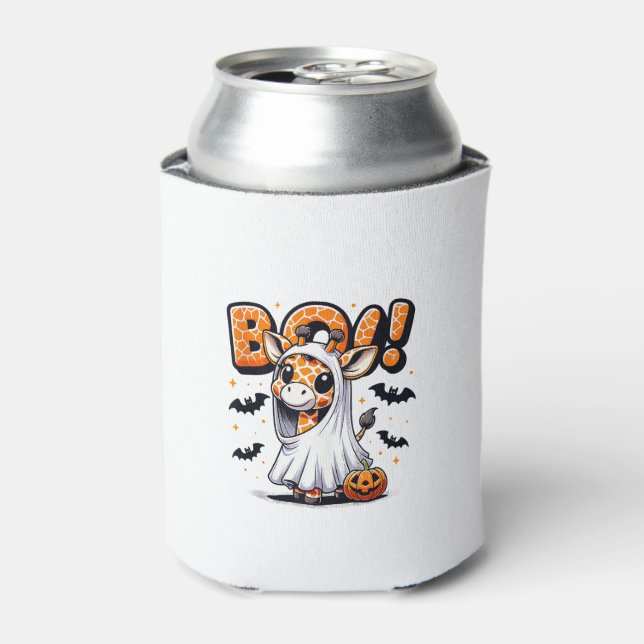 Porta-lata Girafa Ghost Boo Halloween Zoo Lover (Can Front)