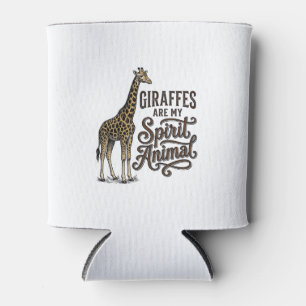 Porta-lata Girafas São o Meu Animal Espiritual Camisa Vintage