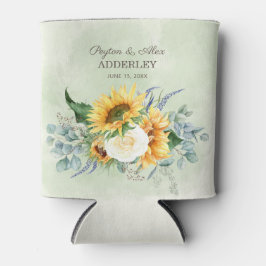 Porta-lata Girassóis Eucalyptus deixa Recepção de casamento