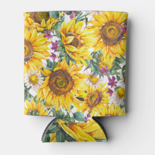 Porta-lata Girassol: Bloom Amarelo de Verão.