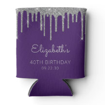 Glitter Glitter aniversário de 40 anos púrpura de 