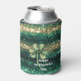Porta-lata Glitz de Ouro Verde Trevo Dia de São Patrício