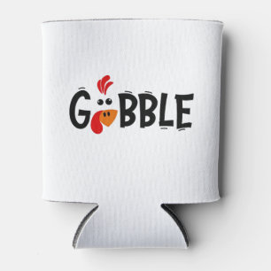 Porta-lata Gobble Engraçado Banquete de Ação de Graças à Turq