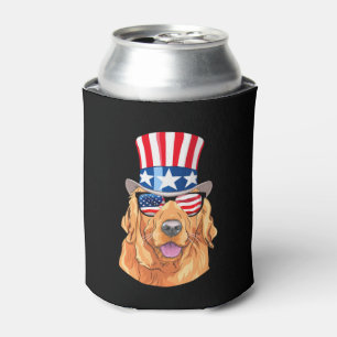 Porta-lata Golden retriever América 4o da bandeira de julho