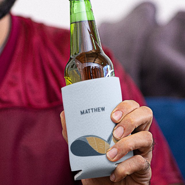 Porta-lata Golf Club and Ball Personalized Golfers Name (Criador carregado)