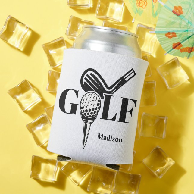 Porta-lata Golf de Nome Personalizado (Verão in situ)