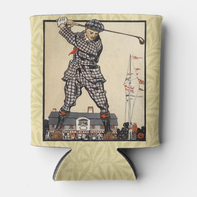 Porta-lata Golfe Golfista Vintage Antigo Golfe (Frente)
