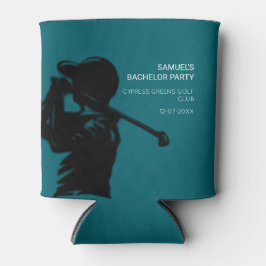 Porta-lata Golfista negro Viagem de golfe Despedidão minimal