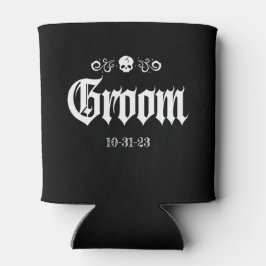 Porta-lata Gótico assustador do noivo do Halloween T-Shirt