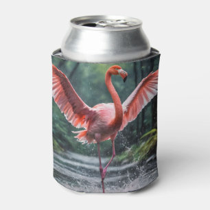Porta-lata Grace em Voo: O Riverdance dos Flamingos Rosa