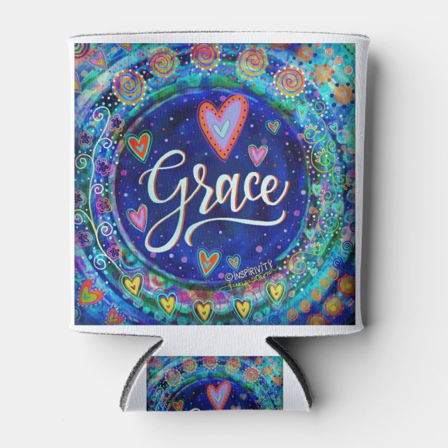 Porta-lata "Grace", UMA PALAVRA Inspirividade (Frente)