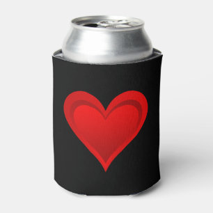 Porta-lata Gradações VERMELHO AMOR CORAÇÃO + texto e ideias