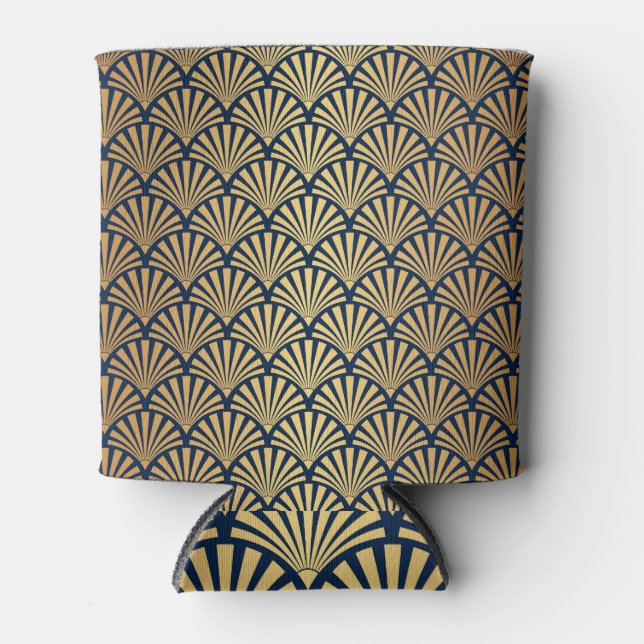 Porta-lata Gradiente Dourado: Deco de Arte Sem Costura (Frente)
