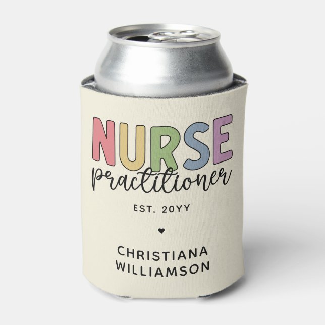 Porta-lata Graduação de enfermeiro NP Nurse personalizado (Can Front)
