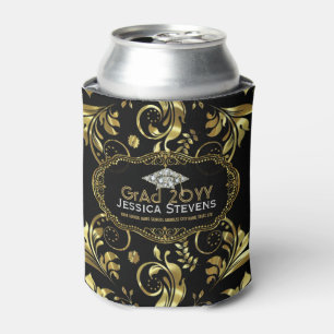 Porta-lata Graduação Dourada Preta e Faux Hat 2b