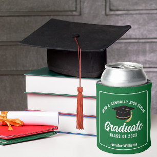Porta-lata Graduação Personalizada do Formando Verde Branco M