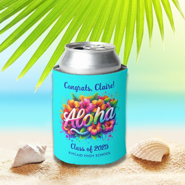 Porta-lata Graduação Tropical Aloha (Criador carregado)