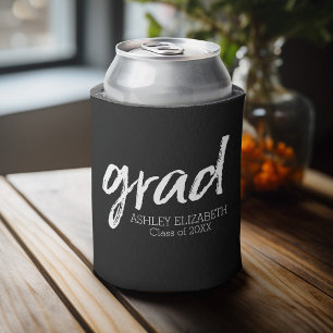Porta-lata Graduado Moderno Personalizado Tendência Preto Gra