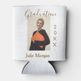 Porta-lata Graduation photo brown golden year 20XX namesimple