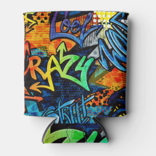 Porta-lata Grafite Bricks: Abstrato urbano