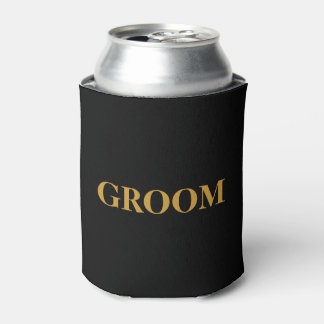 Porta-lata GROOM Para Ele Preto De Casamento