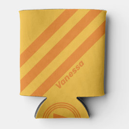 Porta-lata Groove Laranja Retroativa Três Fitas com Nome