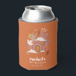 Porta-lata Groovy 70s Hippie Peace Orange Bat Mitzvah Persona<br><div class="desc">Groovy 70s Retro Hippie Peace Orange Bat Mitzvah Custom Can Cooler</div>