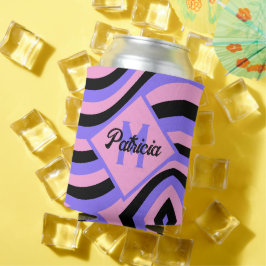 Porta-lata Groovy mestiço preto psíquico e púrpura